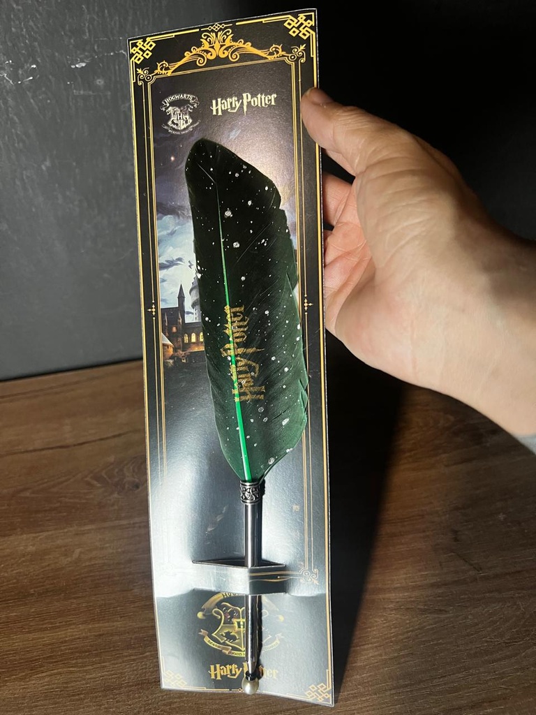 Bolígrafo - Pluma verde de Harry Potter