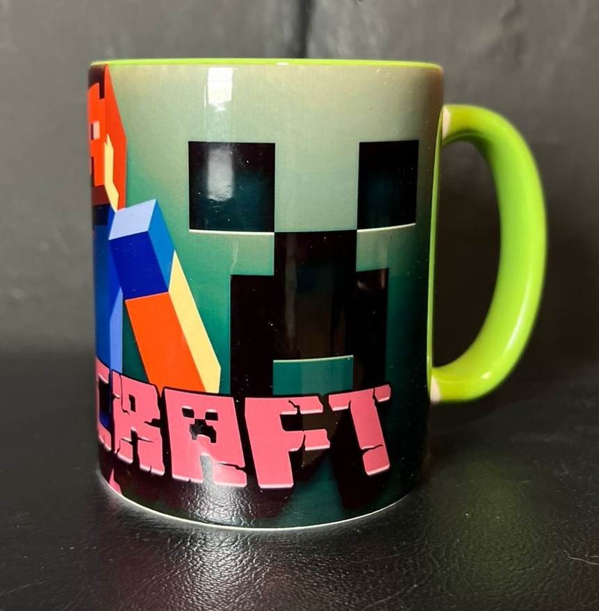 Mug sublimado 11 onzas color interno Verde - Minecraft