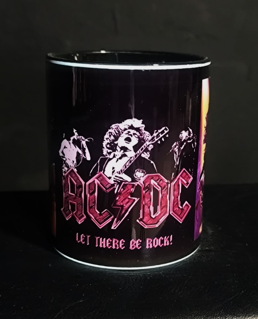 Mugs sublimado ACDC 11 onzas color interno Negro