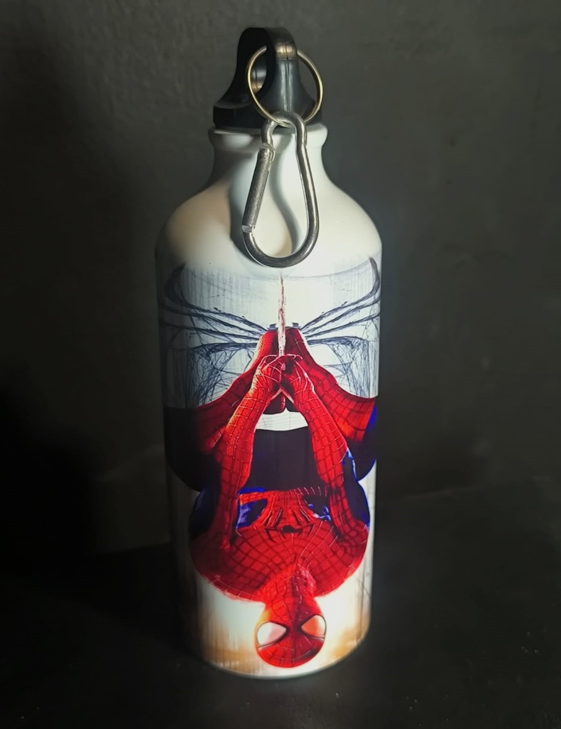 Caramañola de aluminio - Spiderman- 600 ml.