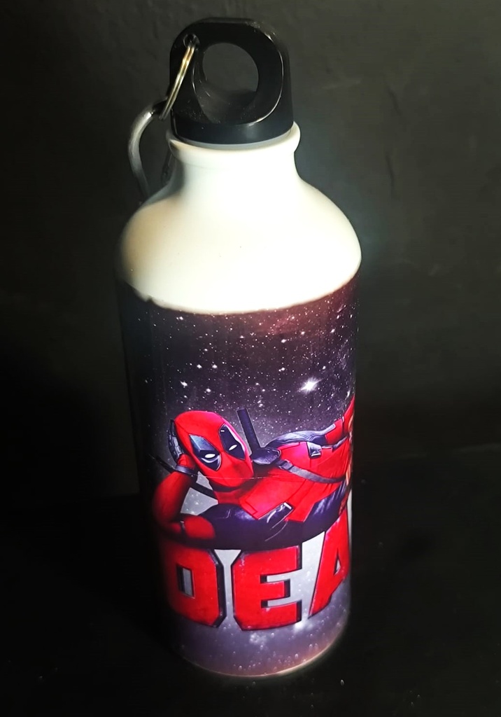 Caramañola de aluminio - Deadpool- 600 ml.
